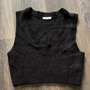 Aeropostale Black Knit Sweater Vest